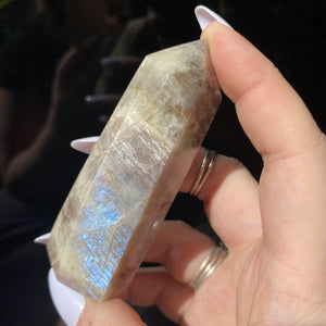 Peristerite Moonstone Point - Ruby's Minerals