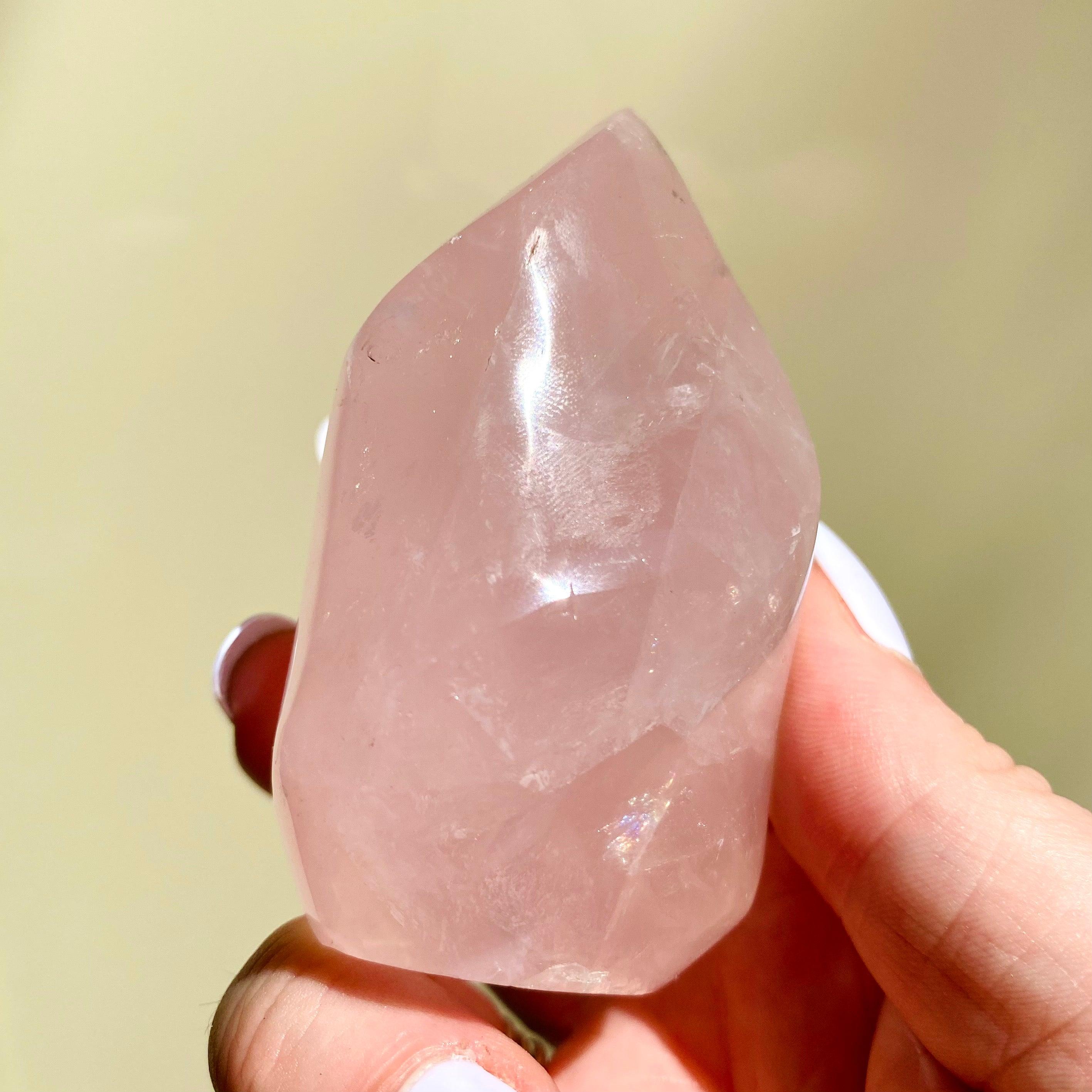 Rose Quartz Flame - Ruby's Minerals