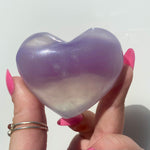 Load image into Gallery viewer, Lavender Fluorite Heart