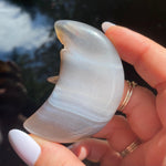 Load image into Gallery viewer, Agate Druzy Moon - Ruby's Minerals