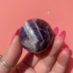 Load image into Gallery viewer, Chevron Amethyst Sphere