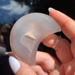 Load image into Gallery viewer, Agate Druzy Moon - Ruby's Minerals