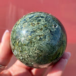 Load image into Gallery viewer, Epidote in Prehnite Sphere