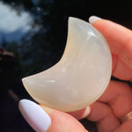 Load image into Gallery viewer, Agate Druzy Moon - Ruby's Minerals