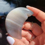 Load image into Gallery viewer, Agate Druzy Moon - Ruby's Minerals