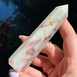 Load image into Gallery viewer, Pink Tourmalinated Quartz Point - Ruby's Minerals