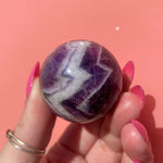 Load image into Gallery viewer, Chevron Amethyst Sphere