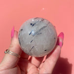 Load image into Gallery viewer, Tourmalinated Quartz Sphere