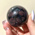 Load image into Gallery viewer, Eudialyte in Arfvedsonite Sphere - Ruby's Minerals