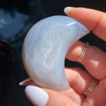 Load image into Gallery viewer, Agate Druzy Moon - Ruby's Minerals