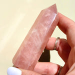 Load image into Gallery viewer, Rose Quartz Point - Ruby's Minerals