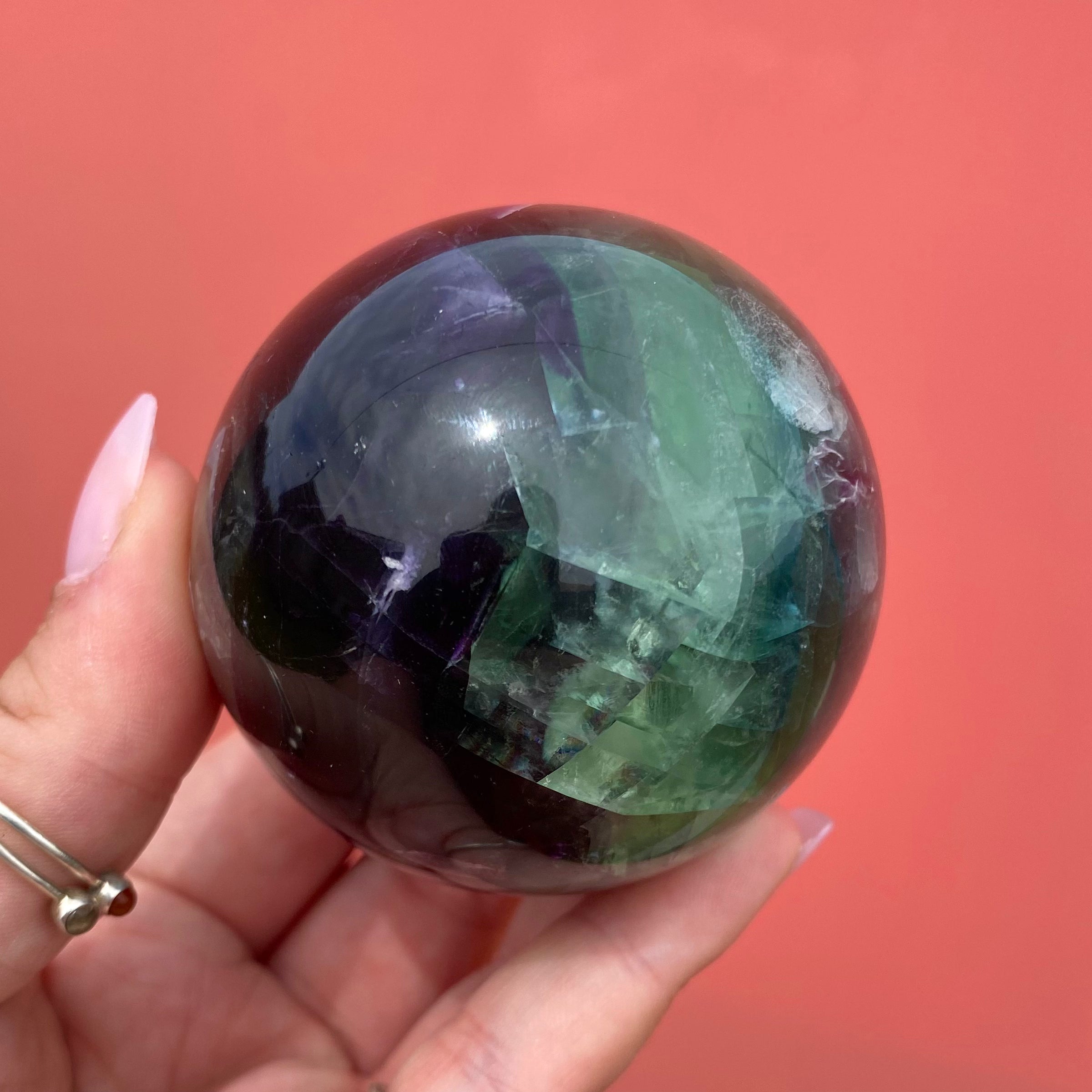 Rainbow Fluorite Sphere