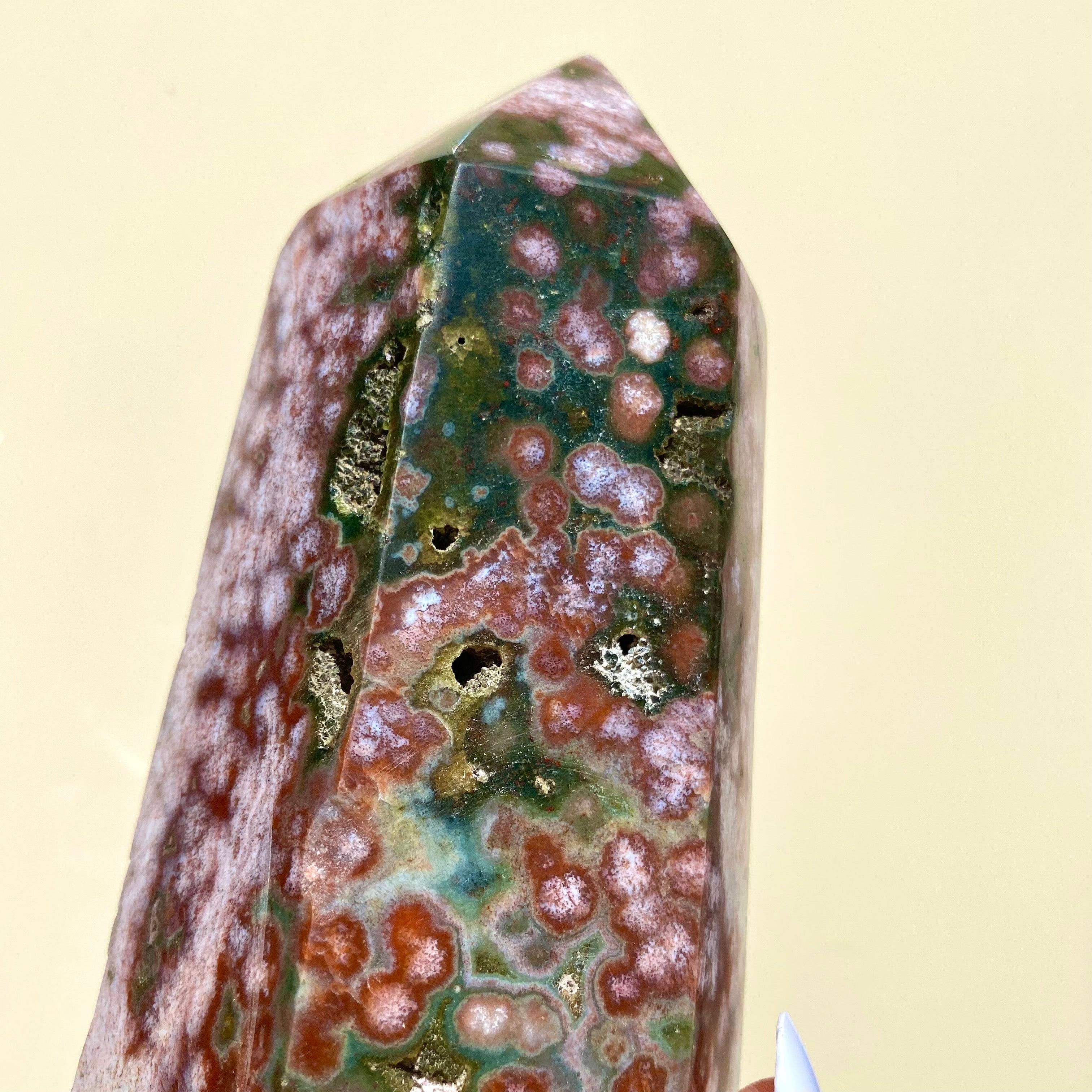 Ocean Jasper Tower - Ruby's Minerals