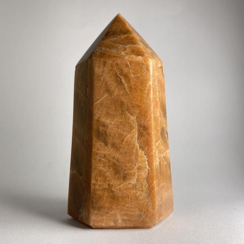 Peach Moonstone Point - Ruby's Minerals