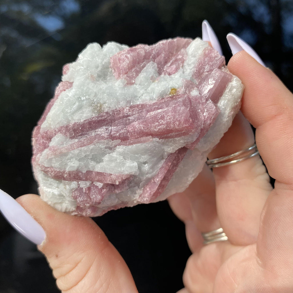 Pink Tourmalinated Quartz - Ruby's Minerals