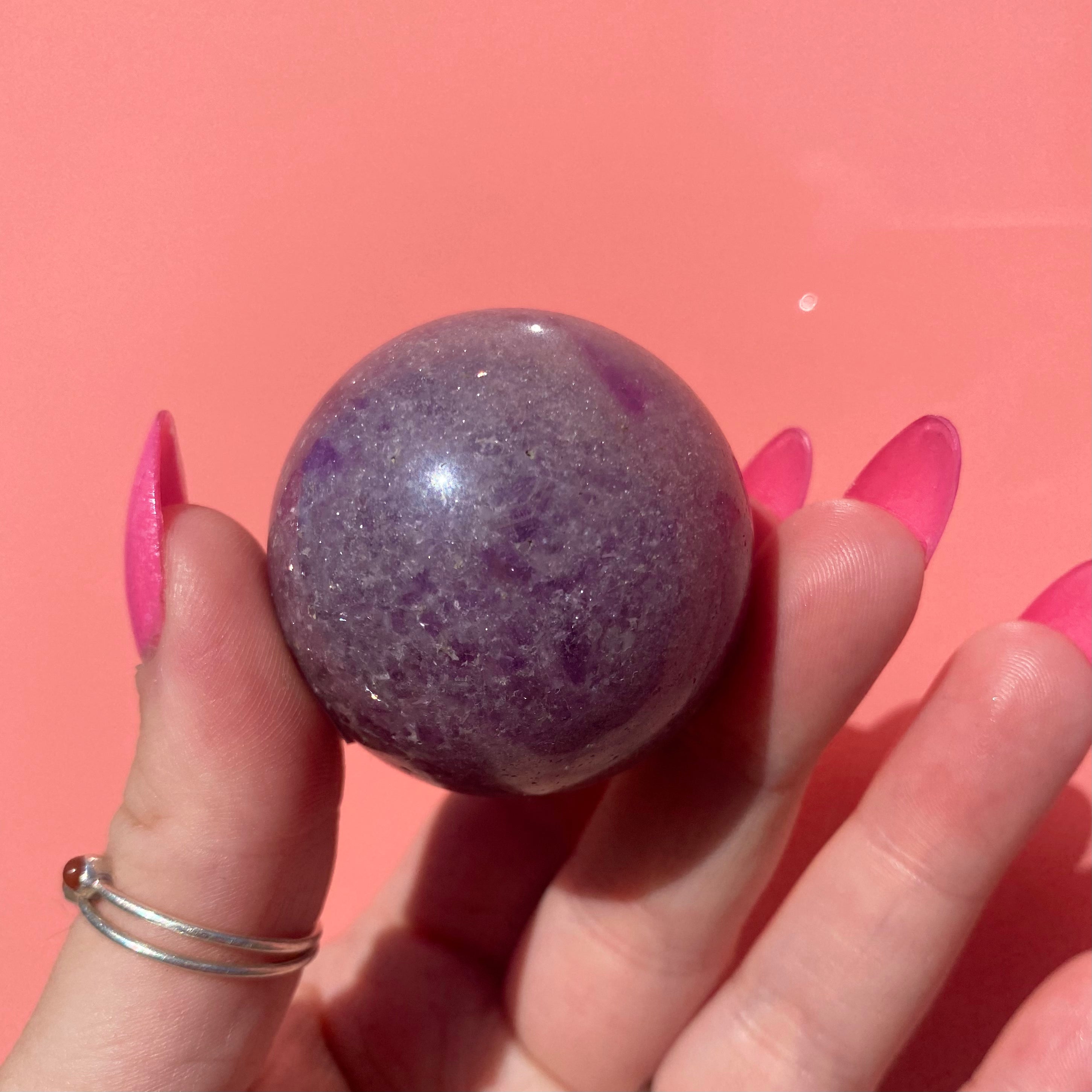Chevron Amethyst Sphere