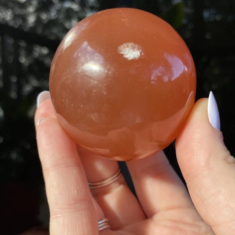 Honey Calcite Sphere - Ruby's Minerals