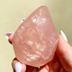 Load image into Gallery viewer, Rose Quartz Flame - Ruby&#39;s Minerals
