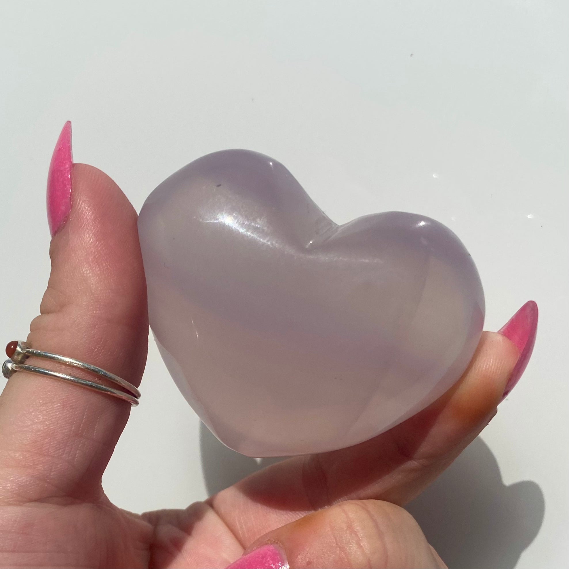 Lavender Fluorite Heart