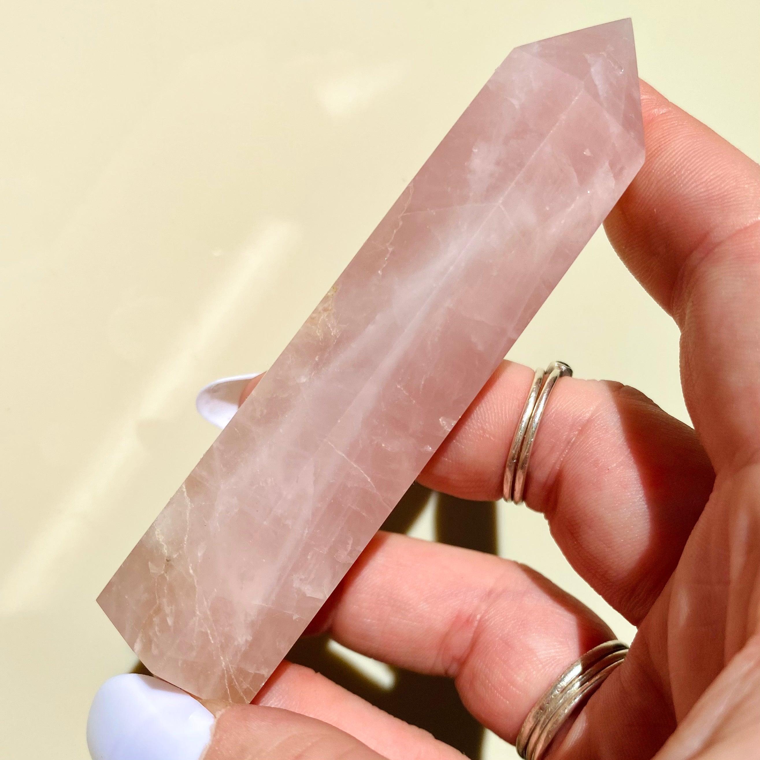 Rose Quartz Point - Ruby's Minerals