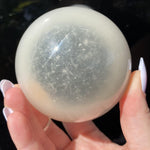 Load image into Gallery viewer, Satin Spar Sphere - Ruby&#39;s Minerals

