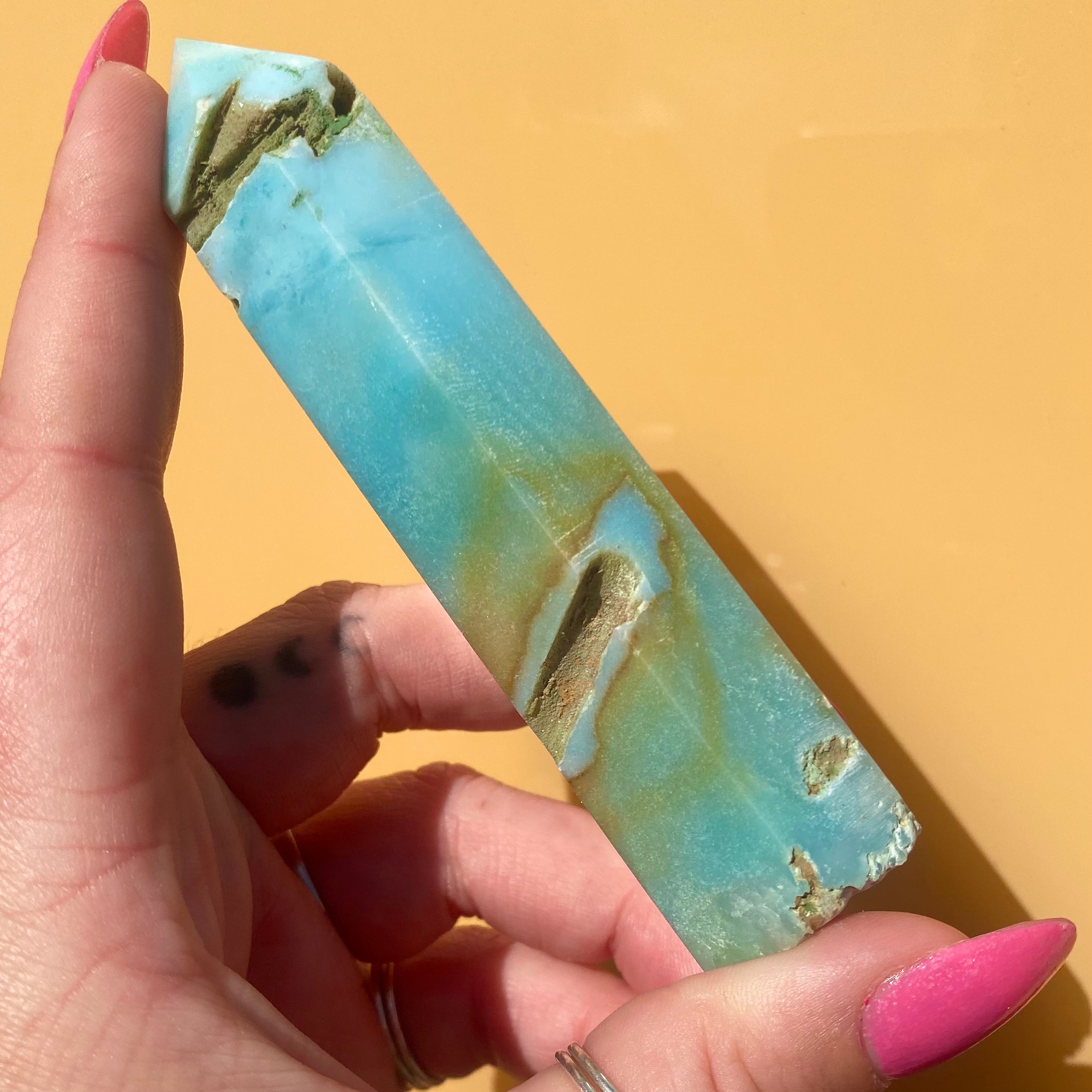Blue Aragonite Point