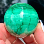 Load image into Gallery viewer, Malachite Sphere - Ruby&#39;s Minerals

