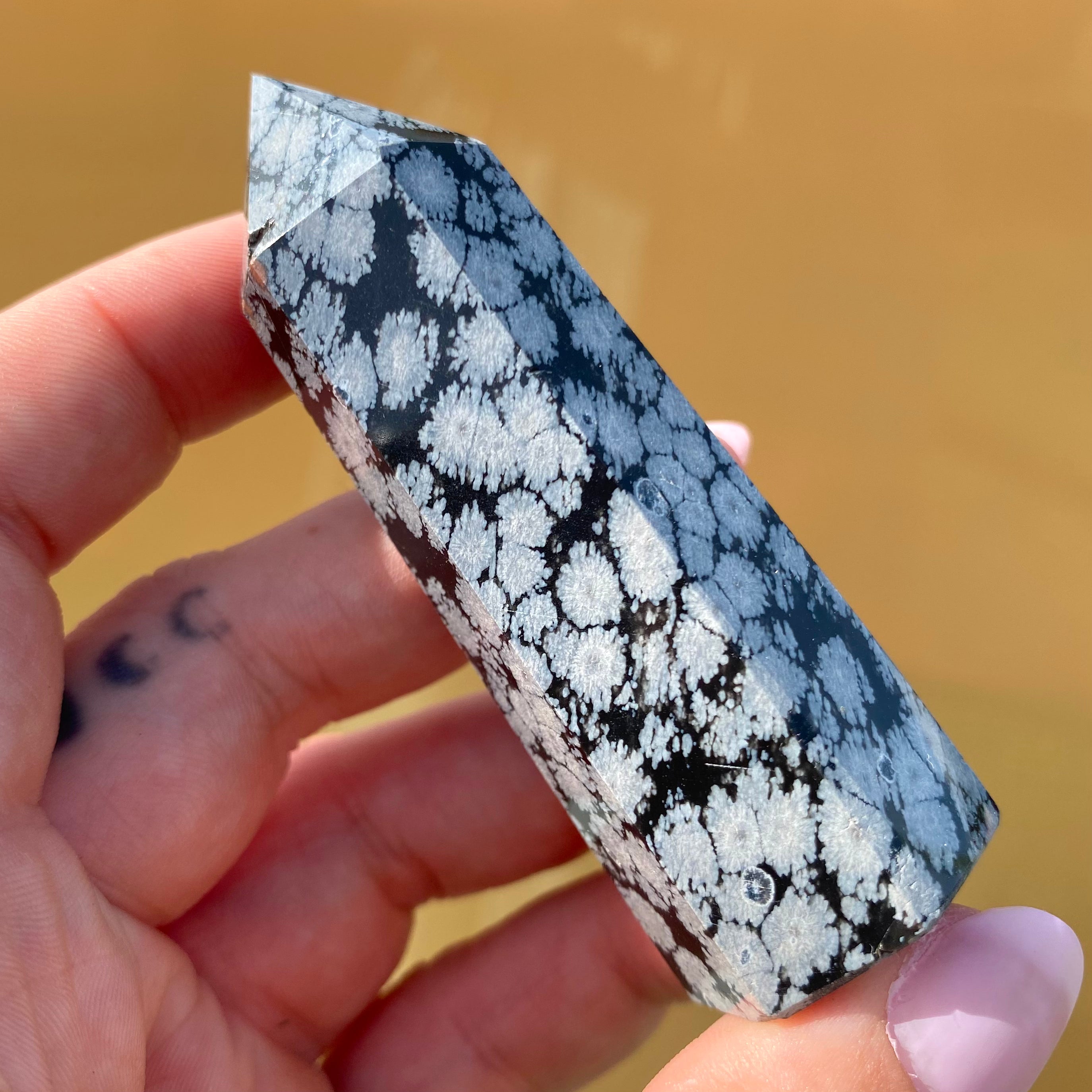 Snowflake Obsidian Point