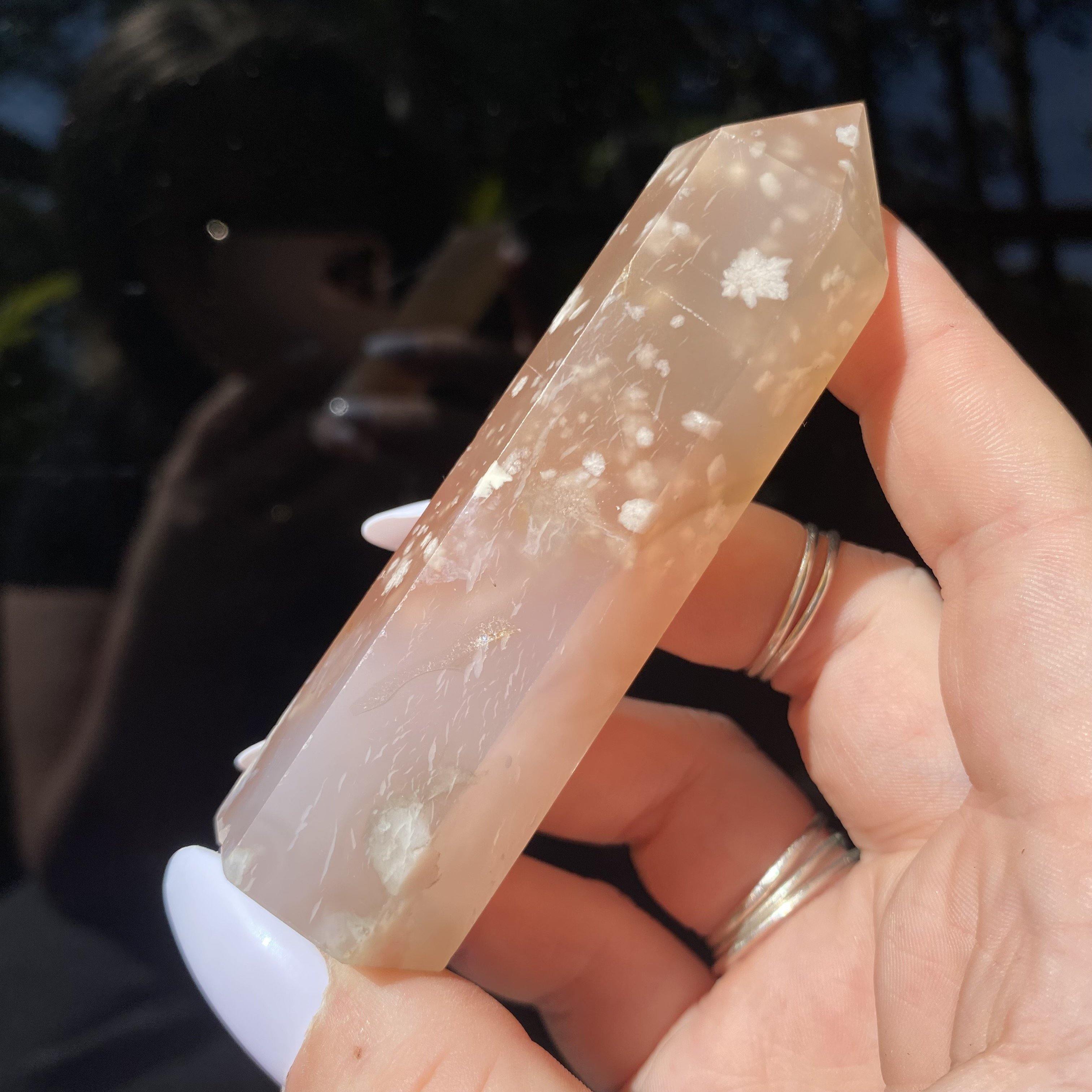Flower Agate Point - Ruby's Minerals