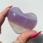 Load image into Gallery viewer, Lavender Fluorite Heart
