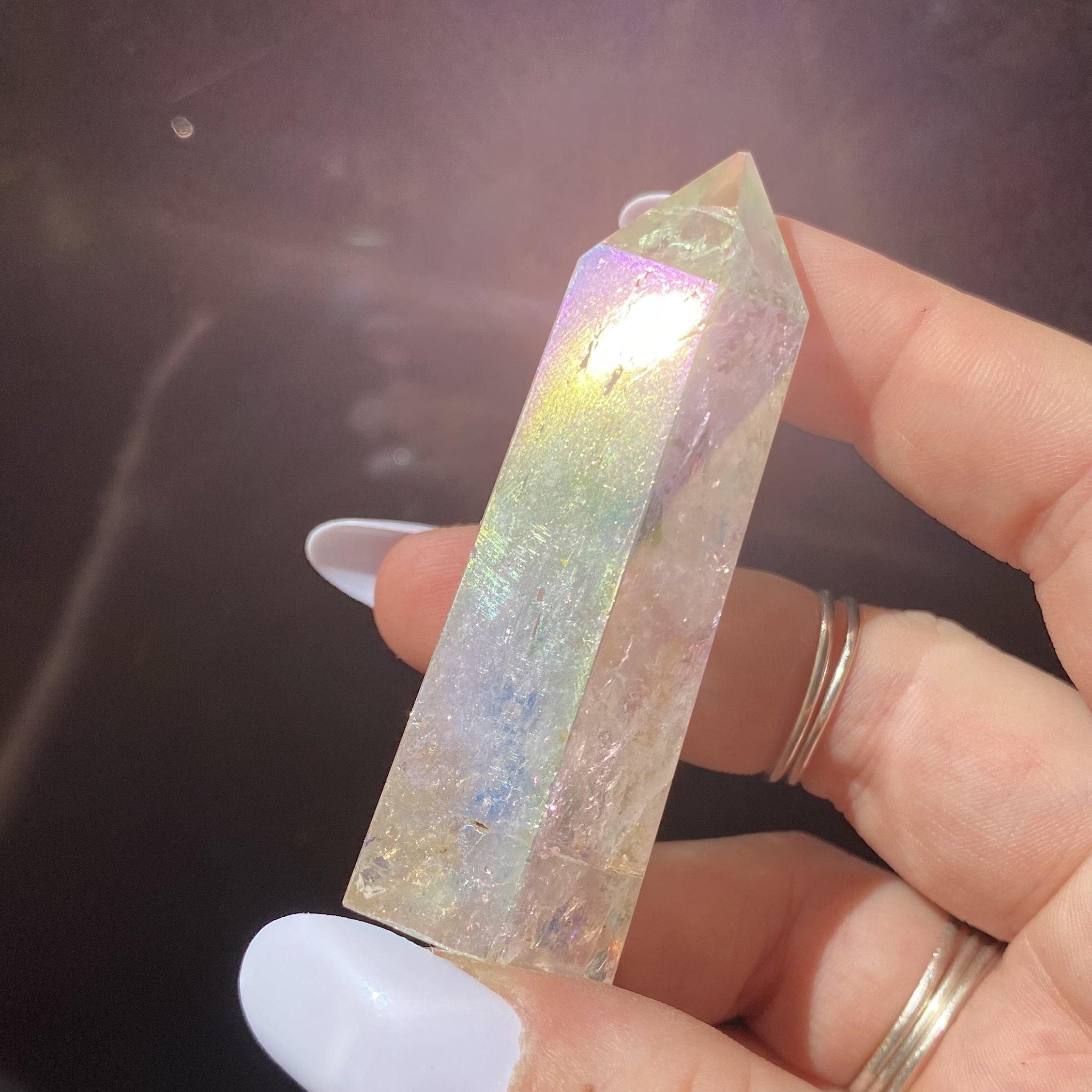 Angel Aura Quartz Point - Ruby's Minerals