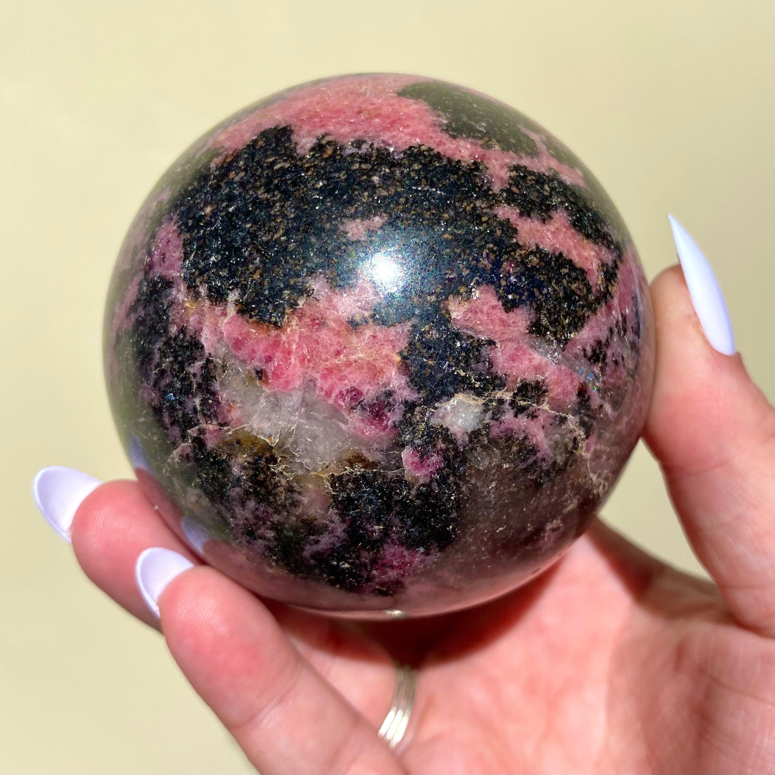 Rhodonite Sphere - Ruby's Minerals