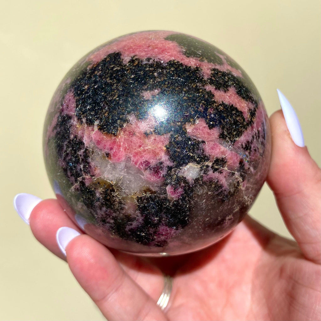 Rhodonite Sphere - Ruby's Minerals