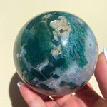 Load image into Gallery viewer, Moss Agate Sphere - Ruby&#39;s Minerals
