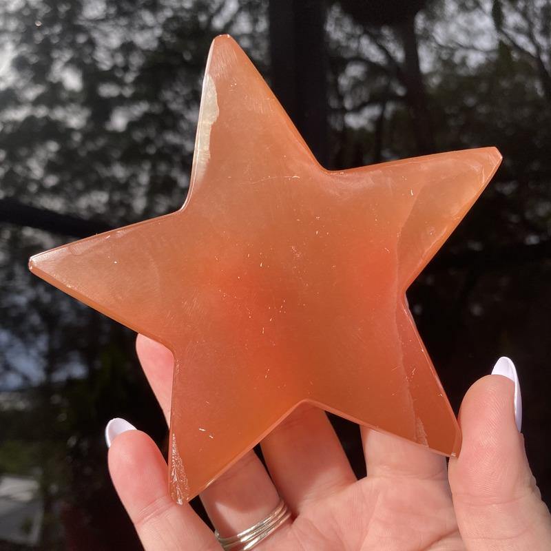 Honey Calcite Star - Ruby's Minerals