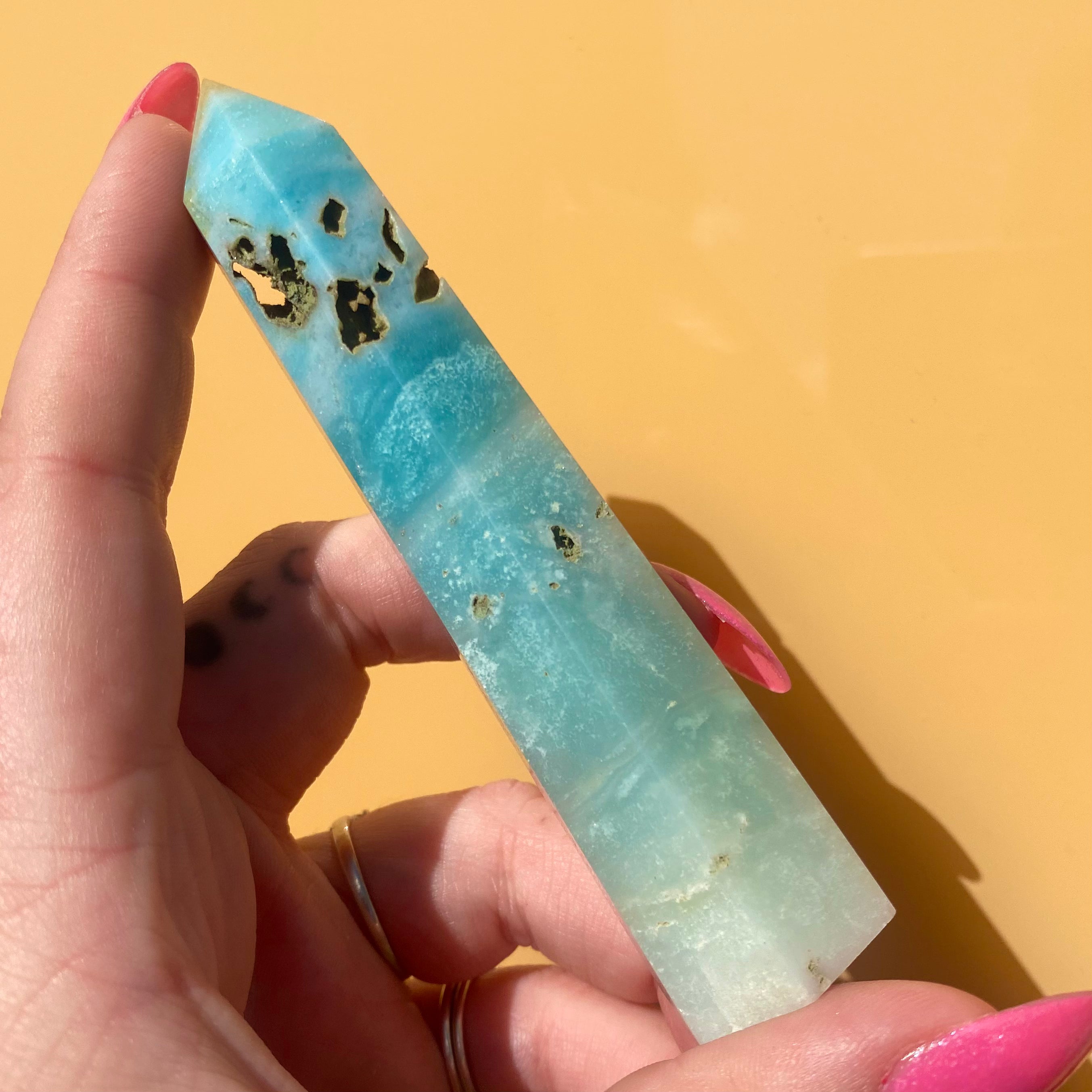 Blue Aragonite Point