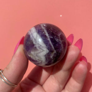 Chevron Amethyst Sphere