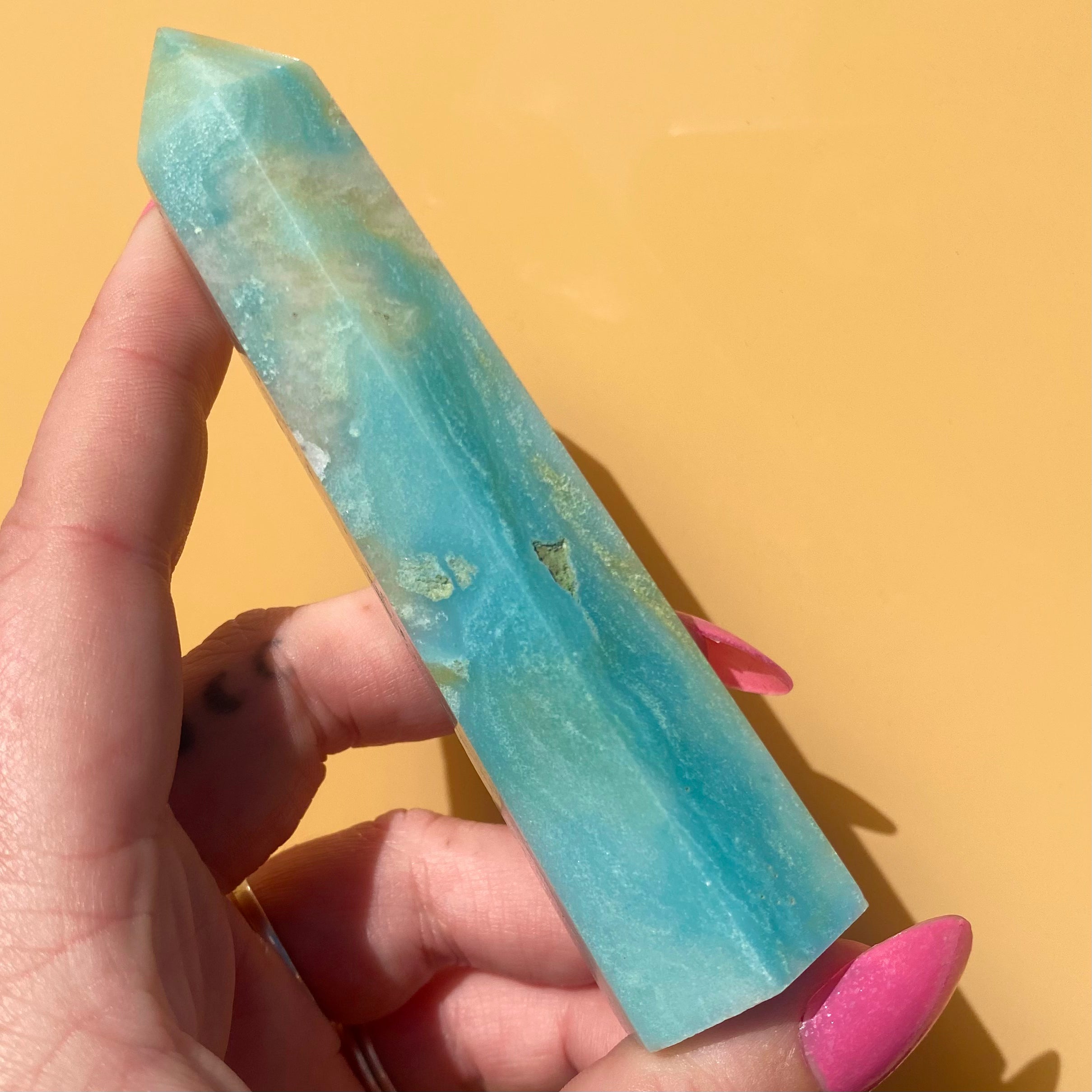 Blue Aragonite Point