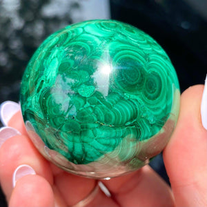 Malachite Sphere - Ruby's Minerals