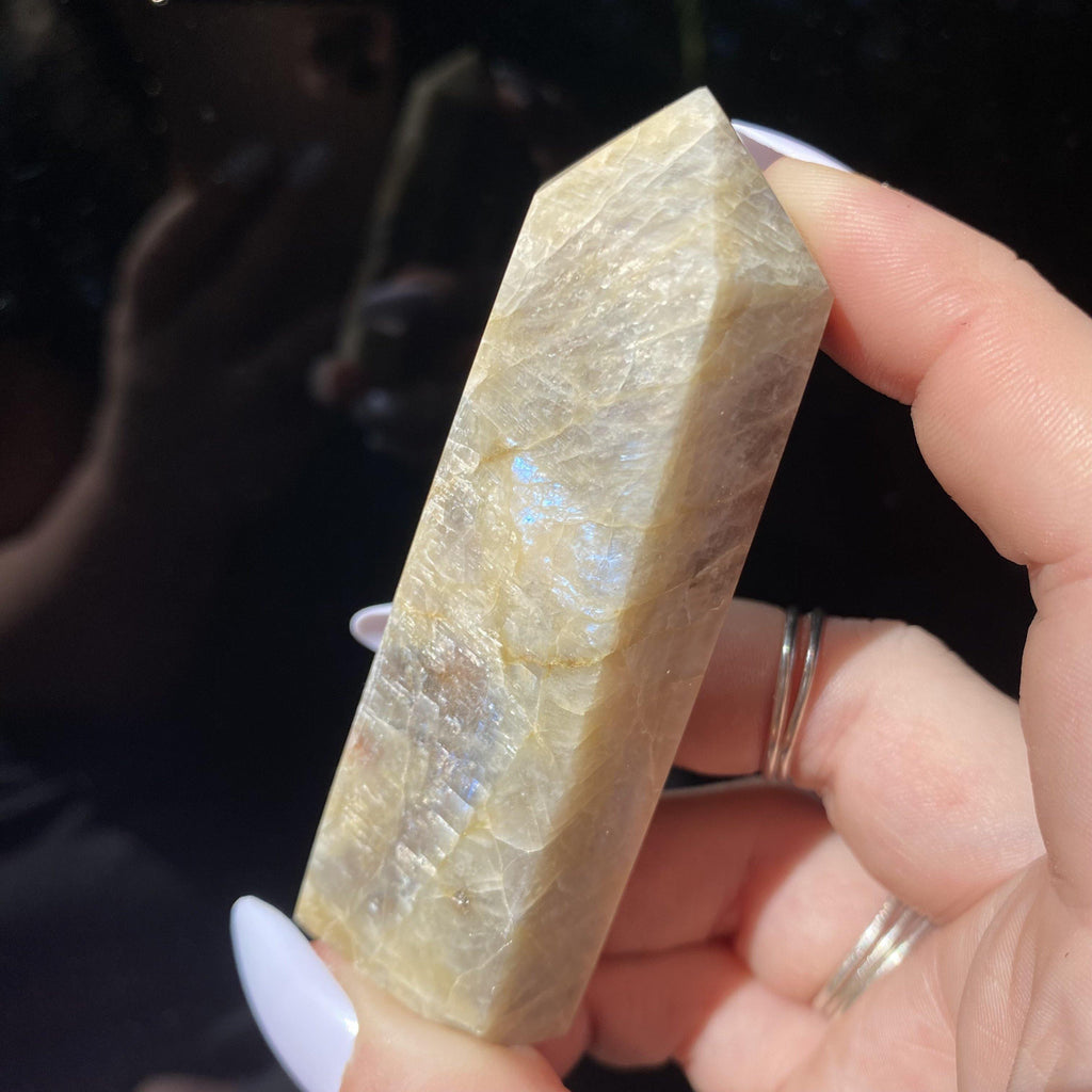 Peristerite Moonstone Point - Ruby's Minerals