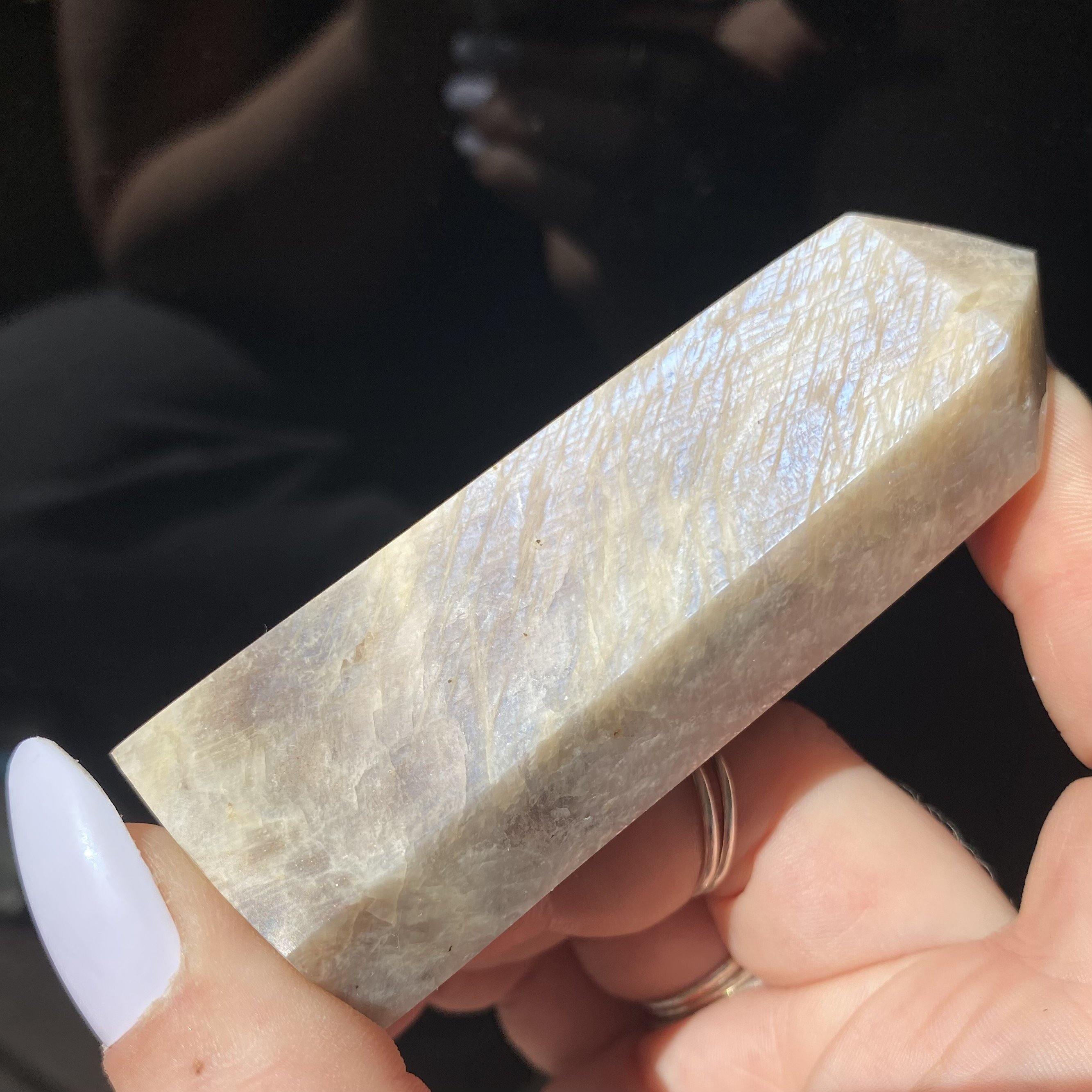 Peristerite Moonstone Point - Ruby's Minerals
