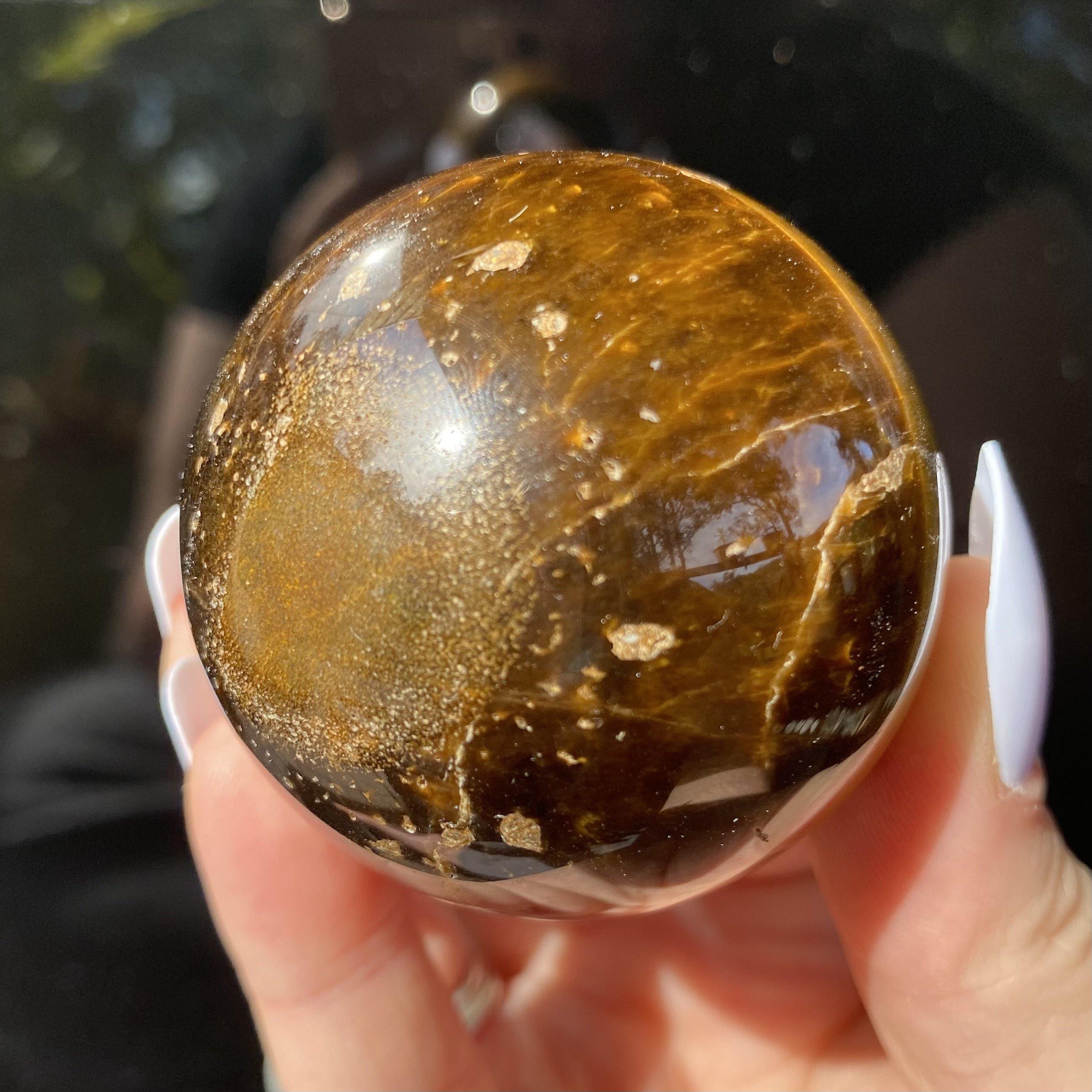 Tigers Eye Sphere - Ruby's Minerals
