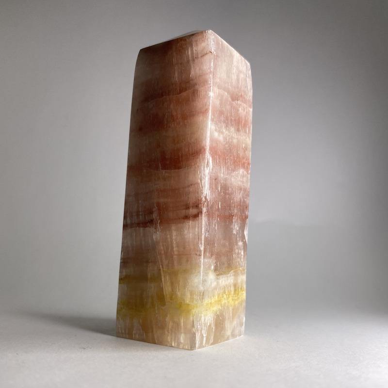 Rose Calcite Point - Ruby's Minerals