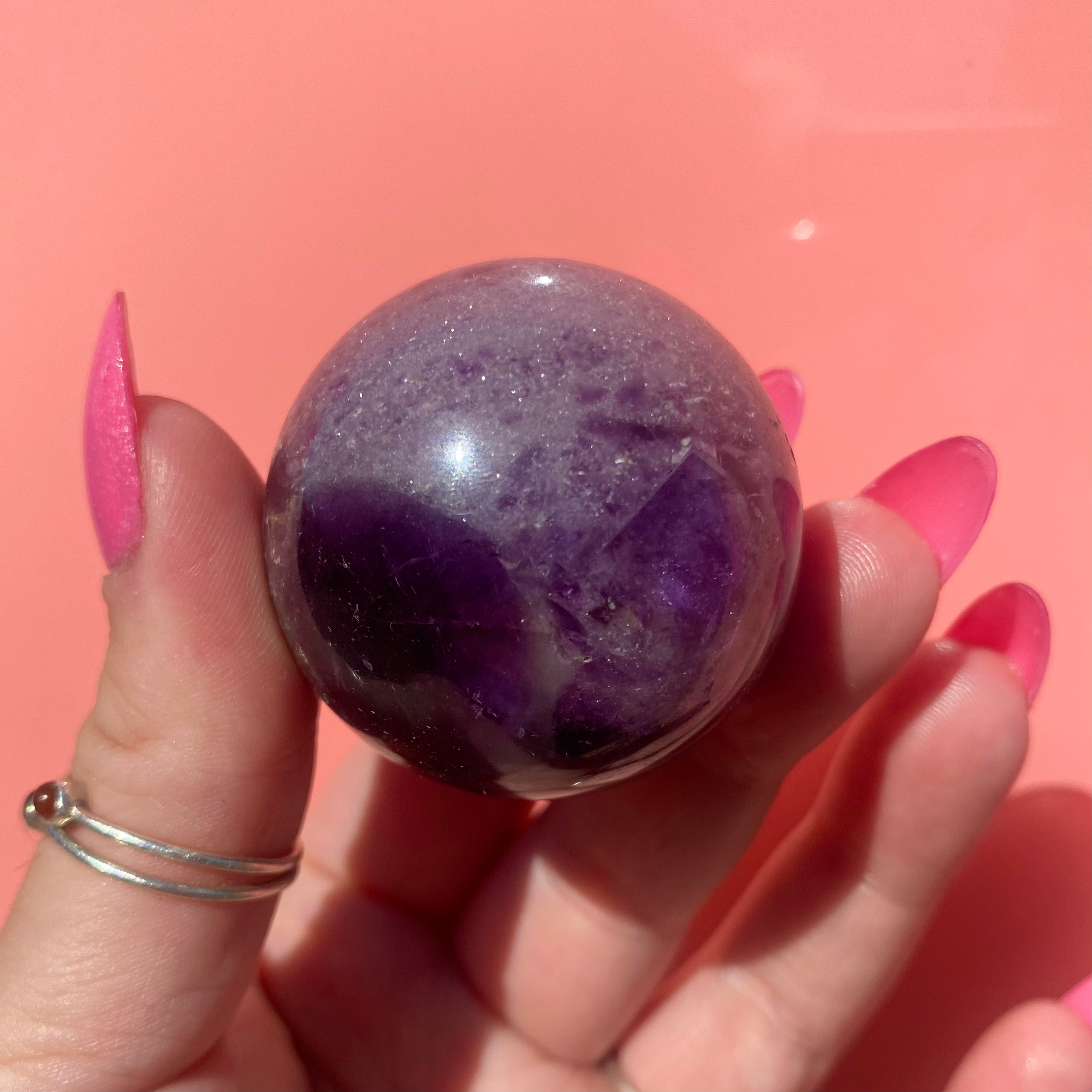 Chevron Amethyst Sphere