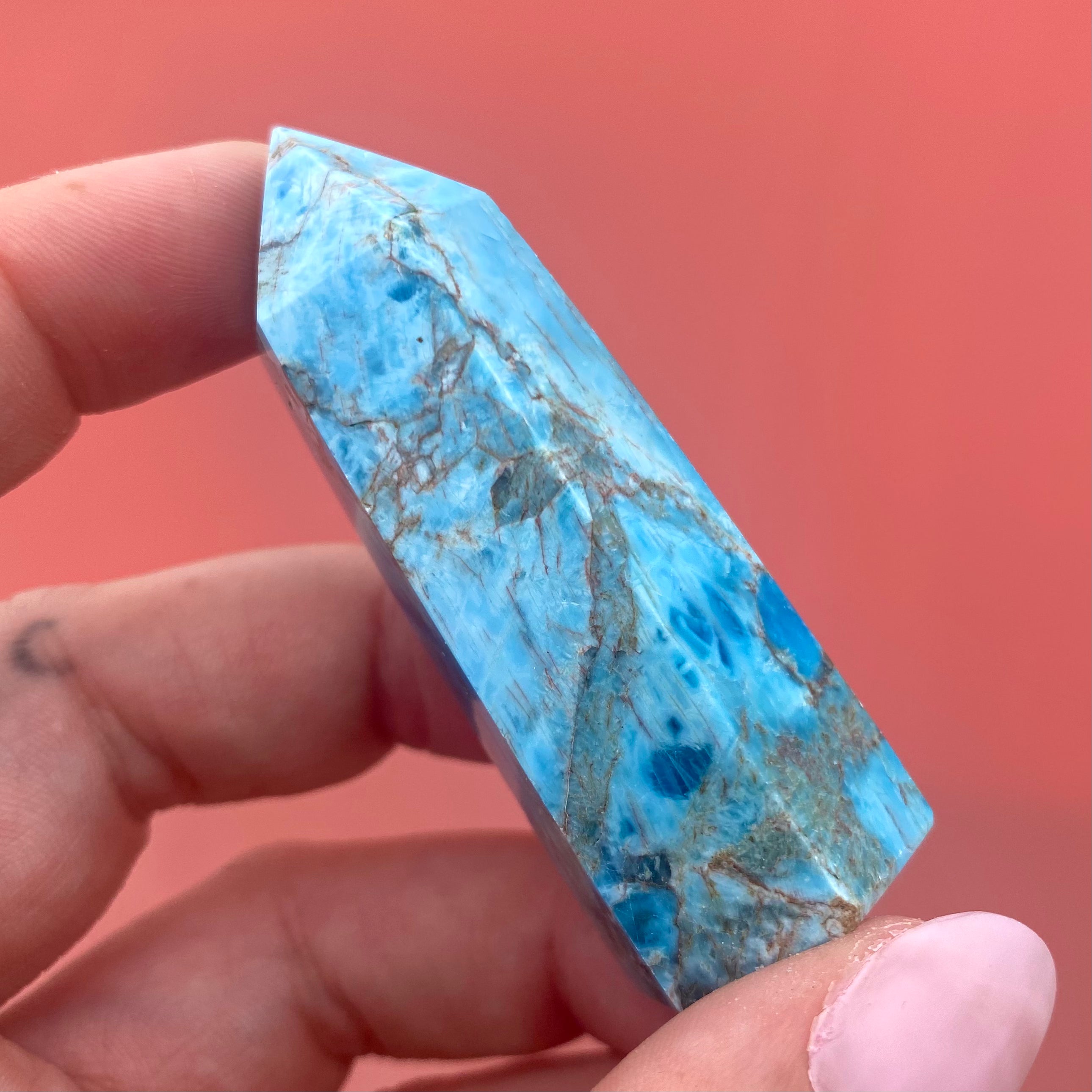 Blue Apatite Point