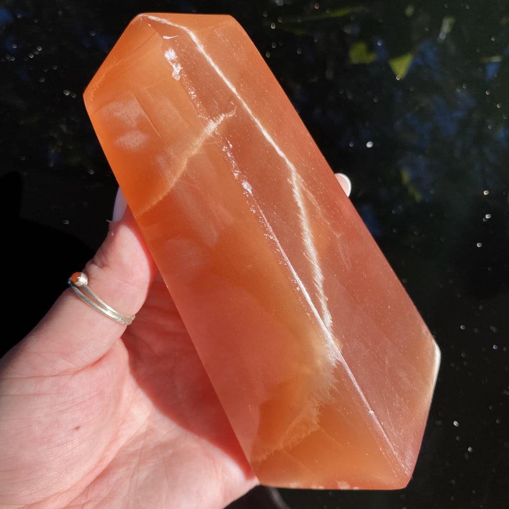 Honey Calcite Tower - Ruby's Minerals