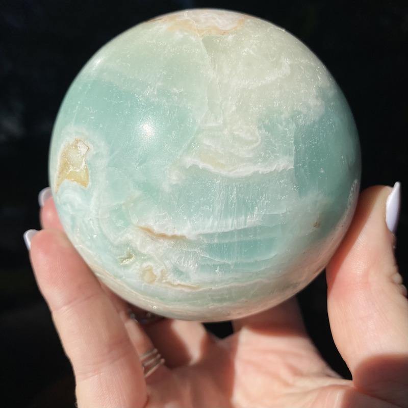 Caribbean Calcite Sphere - Ruby's Minerals