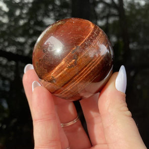 Red Tigers Eye Sphere - Ruby's Minerals