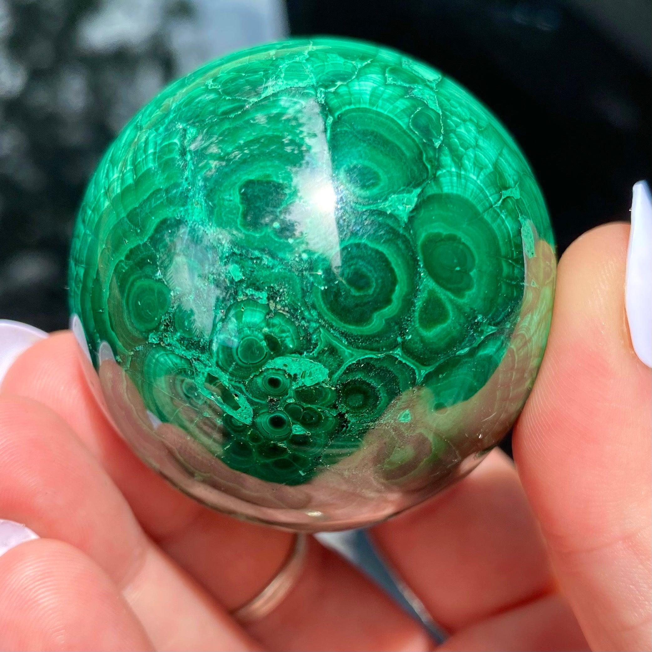 Malachite Sphere - Ruby's Minerals