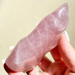 Load image into Gallery viewer, Rose Quartz Flame - Ruby&#39;s Minerals
